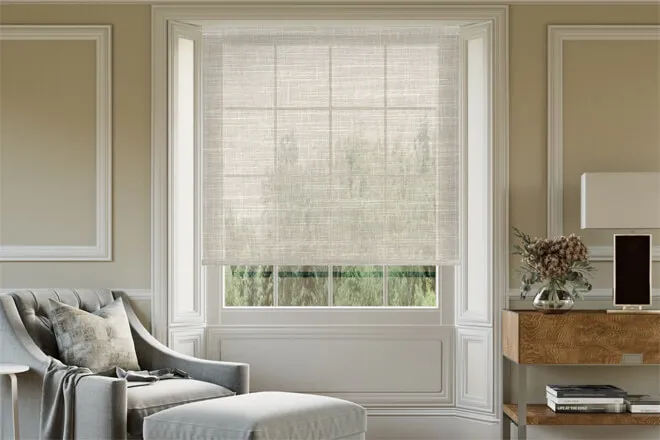 Ryan Cream - Woven Heavy Voile Roller Blind