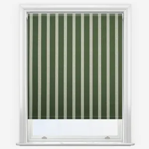 Emily Bond Parasol Stripe Fern Green Roller Blind