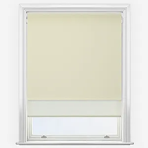 Supreme Blackout Cream & Natural Double Roller Blind