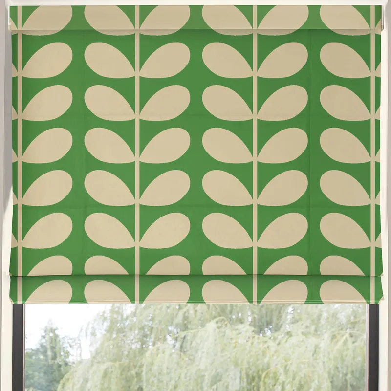 Orla Kiely Jumbo Solid Stem Made To Measure Roman Blind Green