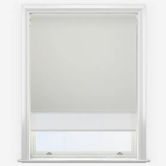 Double Roller Carnival Blackout Cream & White Double Roller Blind