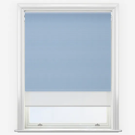 Double Roller Powder Blue & White Double Roller