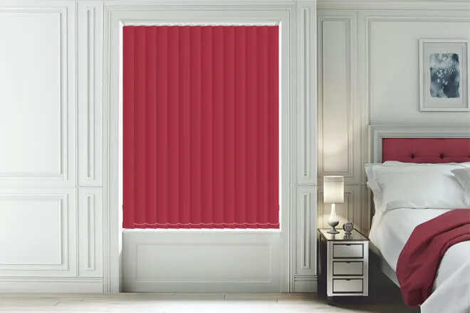 Ibiza Red - Blackout Vertical Blind