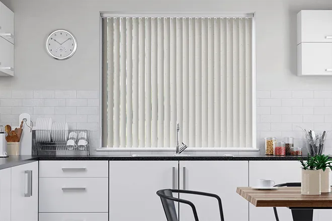 Neo Cream - Textured Rigid Pvc Vertical Blind