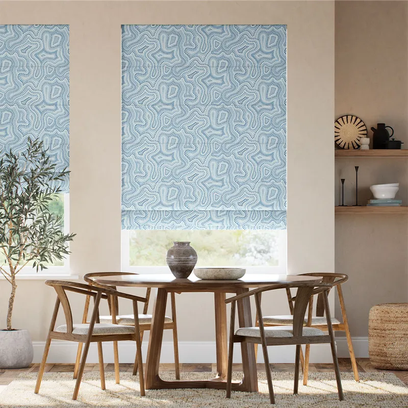 Sunstone Sky Blue Roman Blind