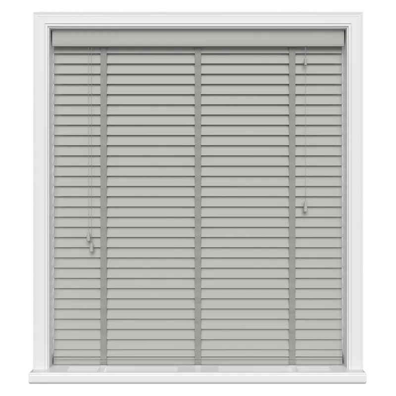 Stone Grey Luxury Real Wood Uk - Wooden Blinds