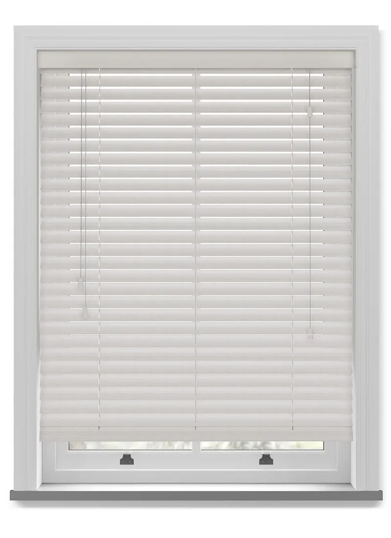Arctic Oak Grained Faux Wood Blind