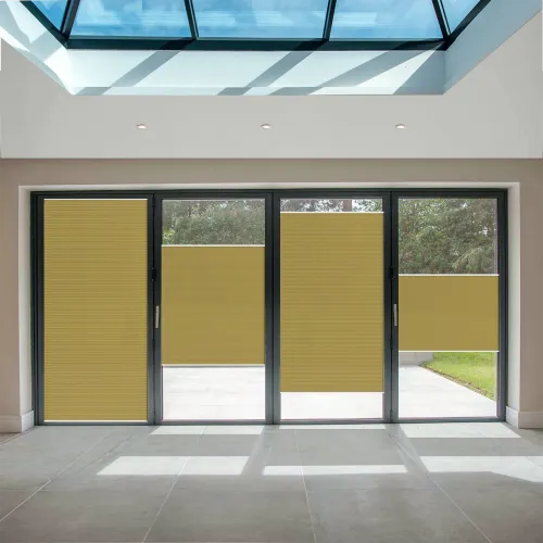 Fittoframe Dovestone Blackout Saffron Honeycomb Pleated Blind