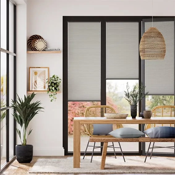 Bifold Clickfit Duoshade Stucco Pleated Blind