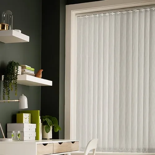 Shantung Silver Light Filtering Vertical Blinds