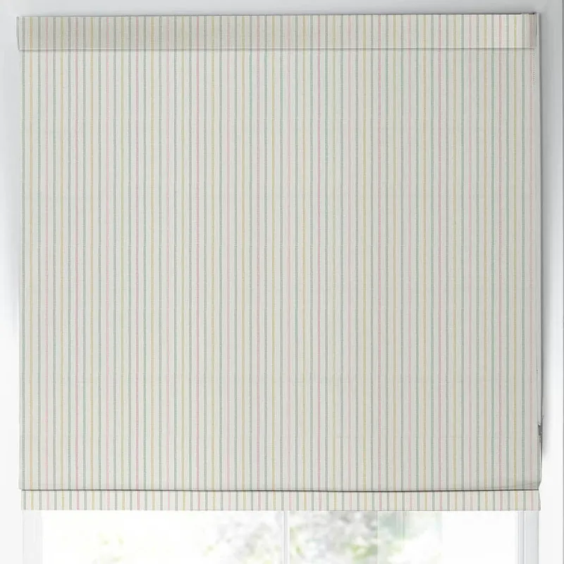 Laura Ashley Candy Stripe Made To Measure Roman Blind Pale Ochre
