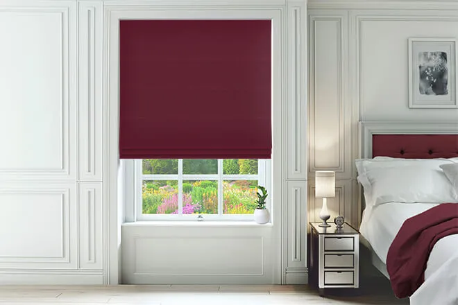 Omni Wine - Velvet Twist Fit No Drill Roman Blind