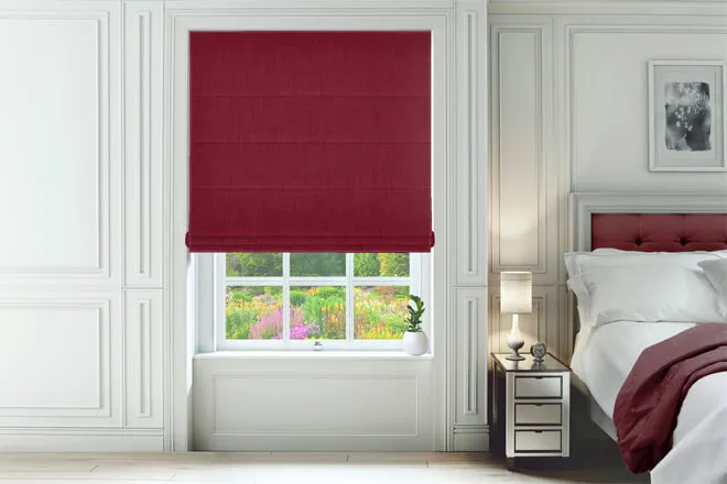 Tropea Wine - Finely Woven Roman Blind