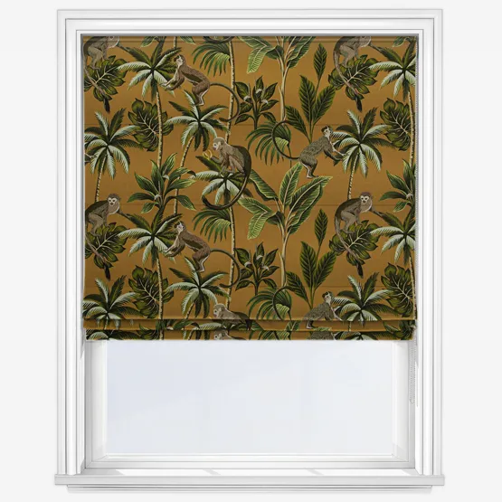 Monkey Ochre Roman Blind