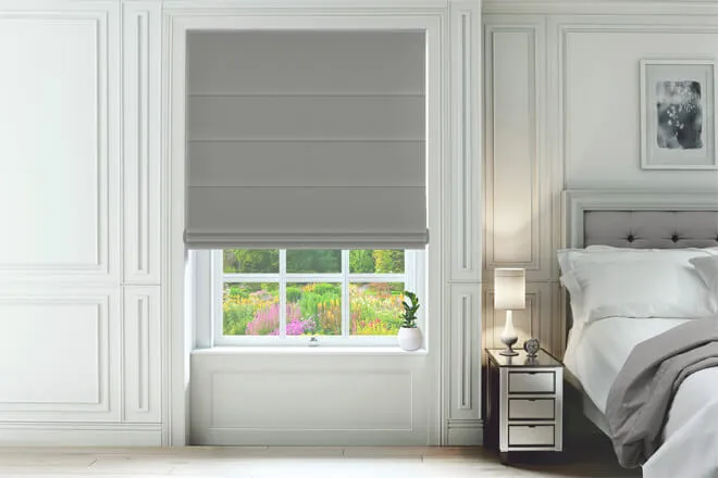 Saluzzo Slate Grey - Faux Suede Roman Blind