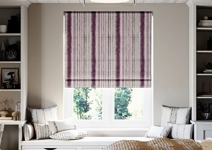 Guarda Stripe Grape - Roman Blind