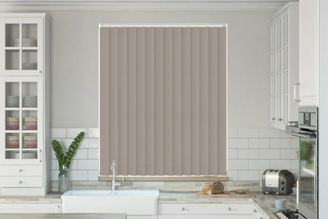 Chloe Taupe - Moisture Resistant Vertical Blind