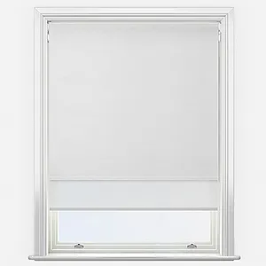 Plaza Whisper & White Double Roller Blind