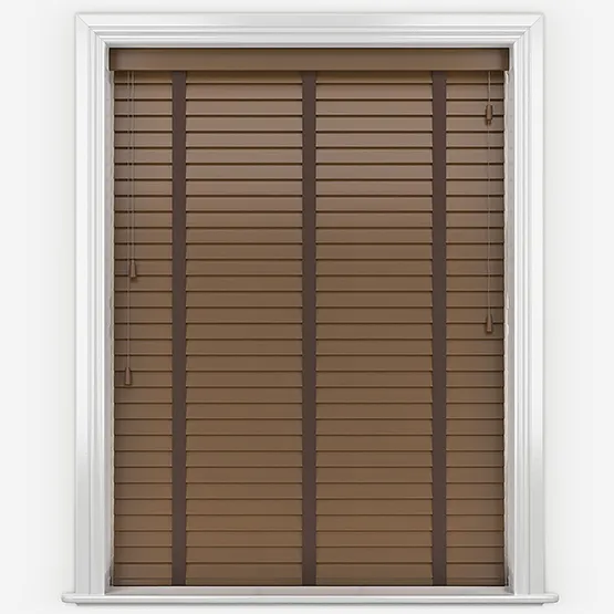 Prime Timberlux Prime Walnut With Cocoa Tapes Wooden Venetian Blinds