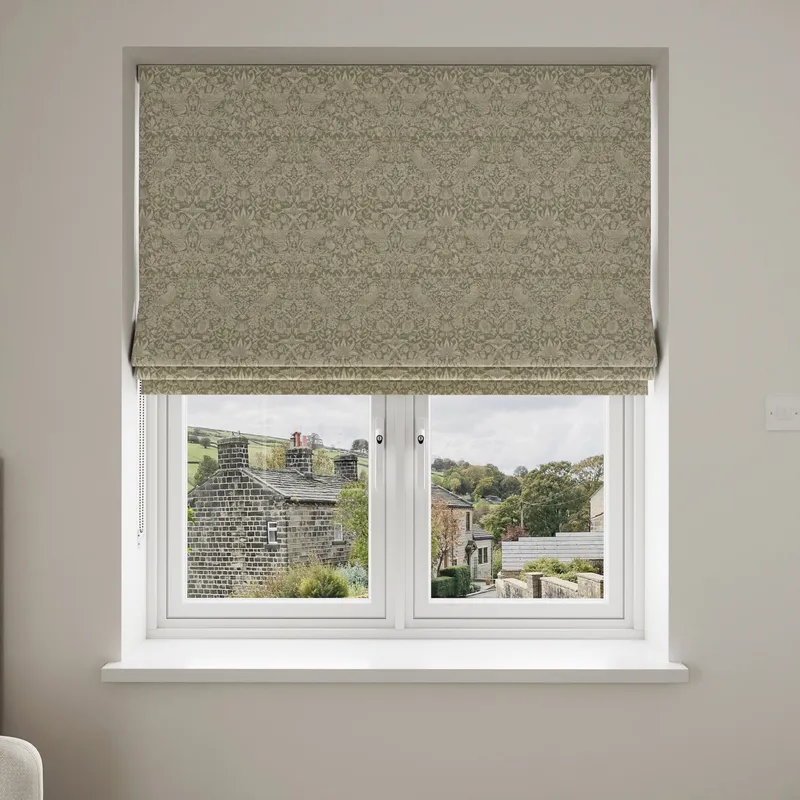 William Morris At Home Strawberry Thief Woven Sage Blinds Uk