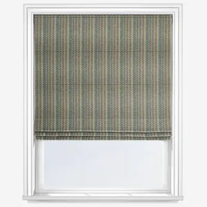 Moon Anderson Aqua Rust Roman Blind