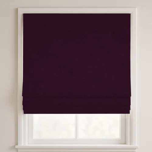 Cassia Plum Deluxe Roman Blinds