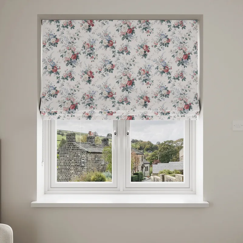 Laura Ashley Stowe Red Multi Blinds Uk