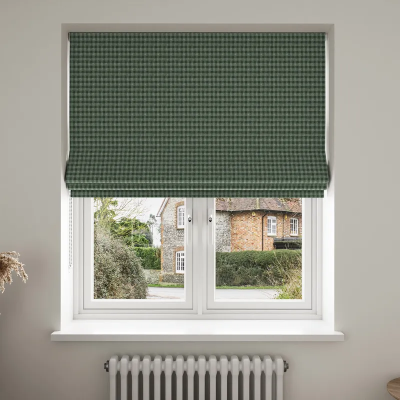 Laura Ashley Gingham Bottle Green Blinds Uk