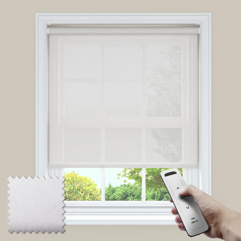 Serenity Ice Somfy Powered Privacy Roller Blinds