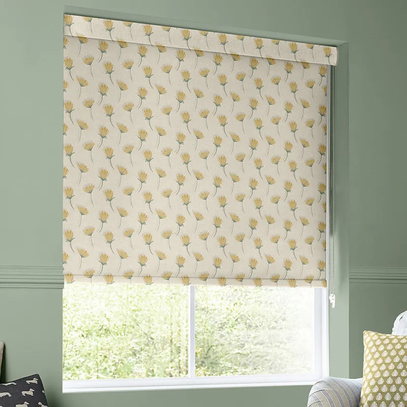 Emily Bond Cornflower Translucent Made To Measure Roller Blind Yellow