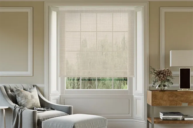 Beverly Cream - Woven Heavy Voile Roller Blind