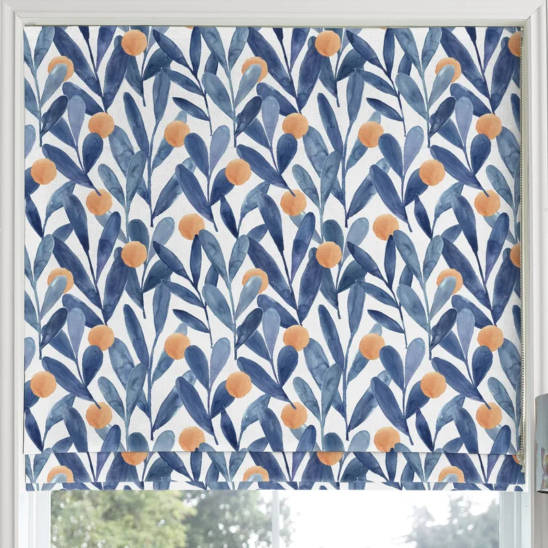 Voyage Enso Made To Measure Roman Blind Cobalt