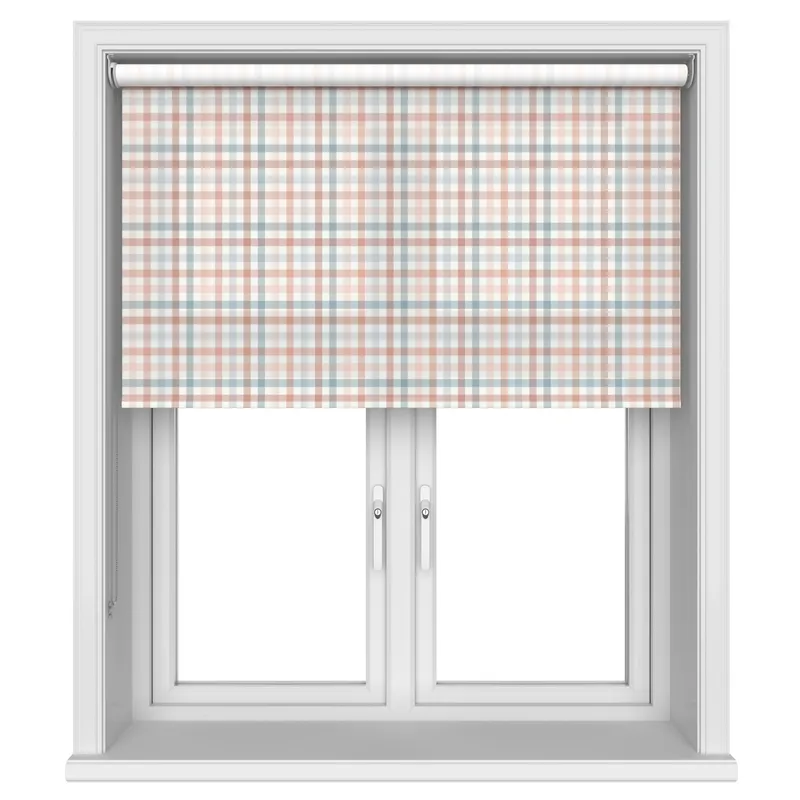 Laura Ashley Cove Check Blush Blinds Uk
