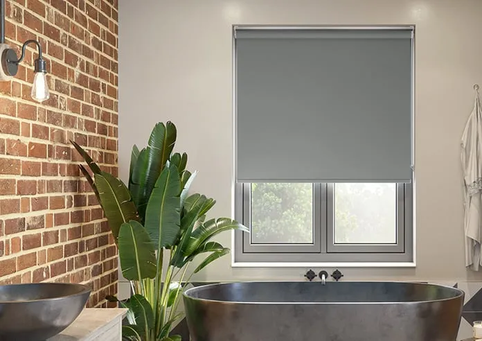 Trinity (Fr Blackout) Seal Grey - Roller Blind