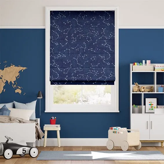 Galaxy Sky Denim Roman Blind
