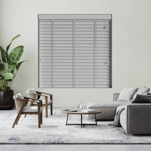 Kalm Real Wood Blind With Lunar Ladder Tapes