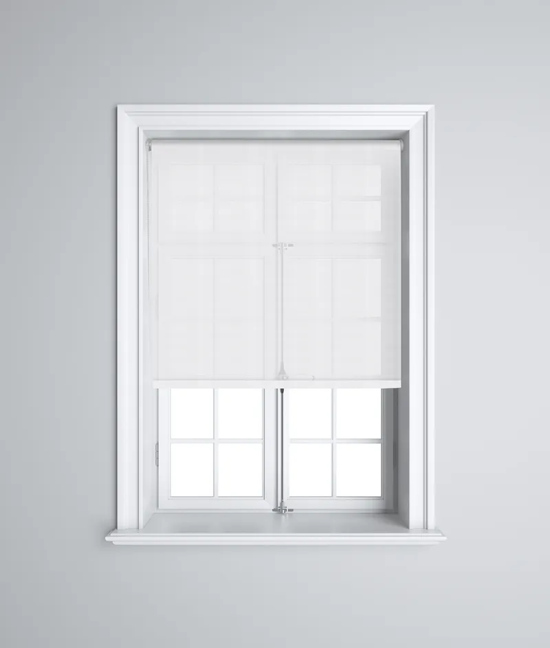 Essence Fr 1% White 3m 230v Radio Operated Electric Roller Blinds