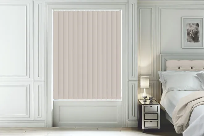 Hannah Biscuit - Moisture Resistant Blackout Vertical Blind