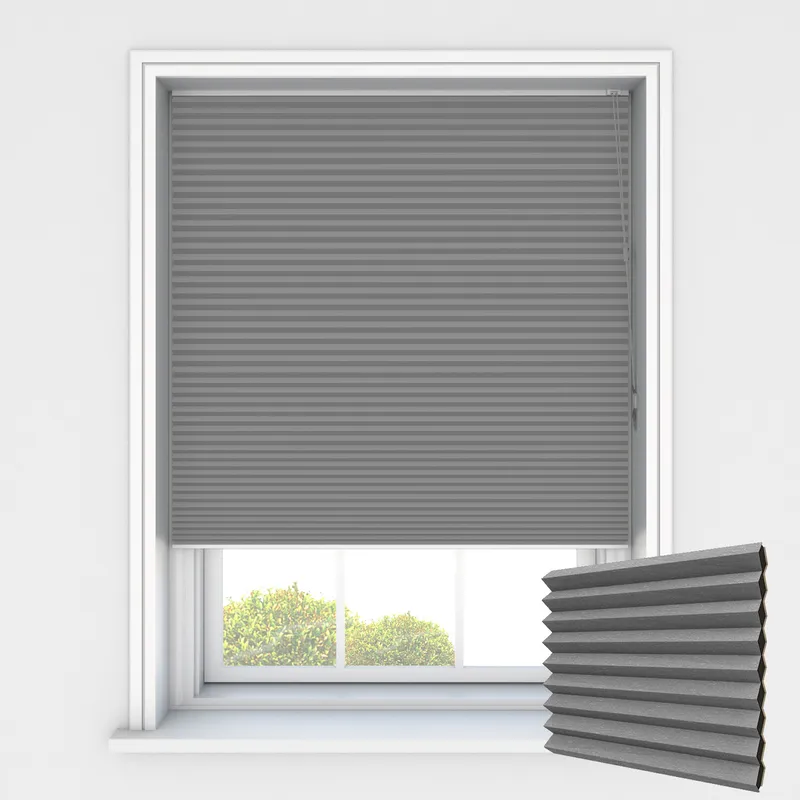 Luna Graphite Thermal Blackout Honeycomb Blinds