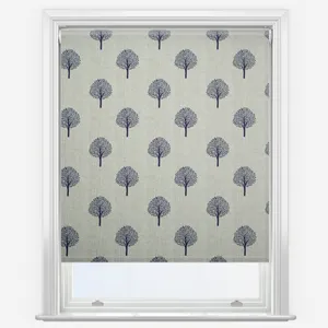 Emily Bond Yew Tree Navy Roller Blind