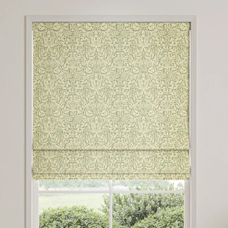 William Morris Acorn Made To Measure Roman Blind Lichen