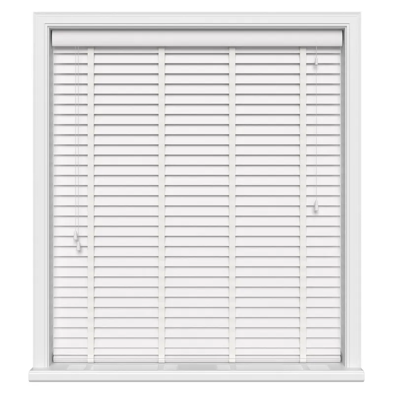 True White Grain Luxury Ecowood Uk - Wooden Blinds