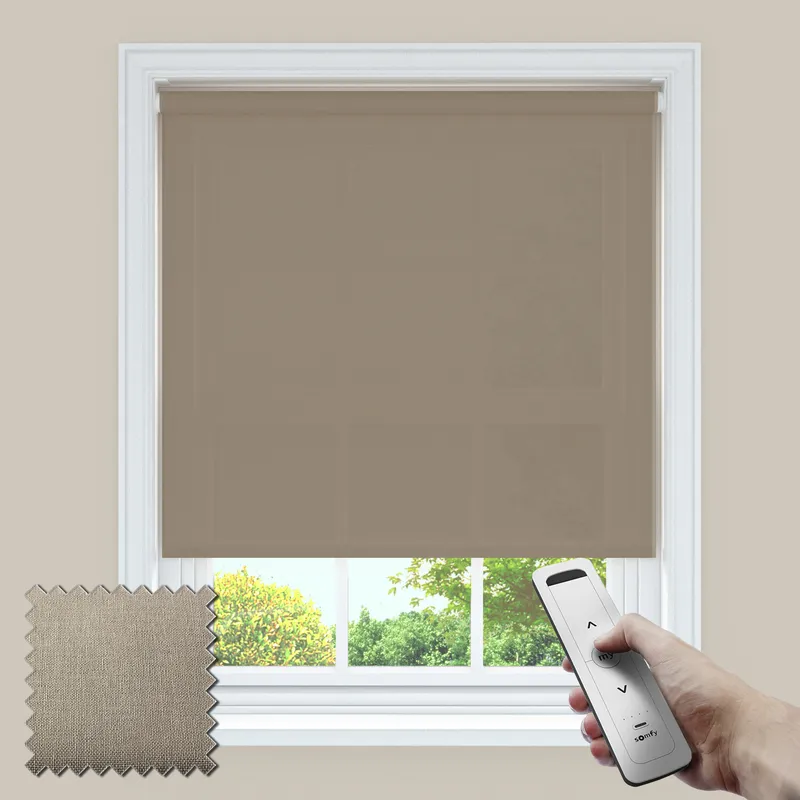 Serenity Mist Somfy Powered Privacy Roller Blinds