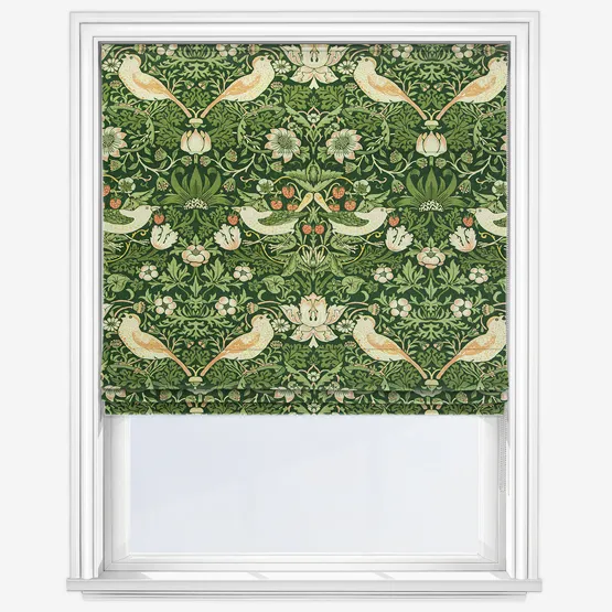 William Morris At Home Strawberry Thief Nettle Roman Blind