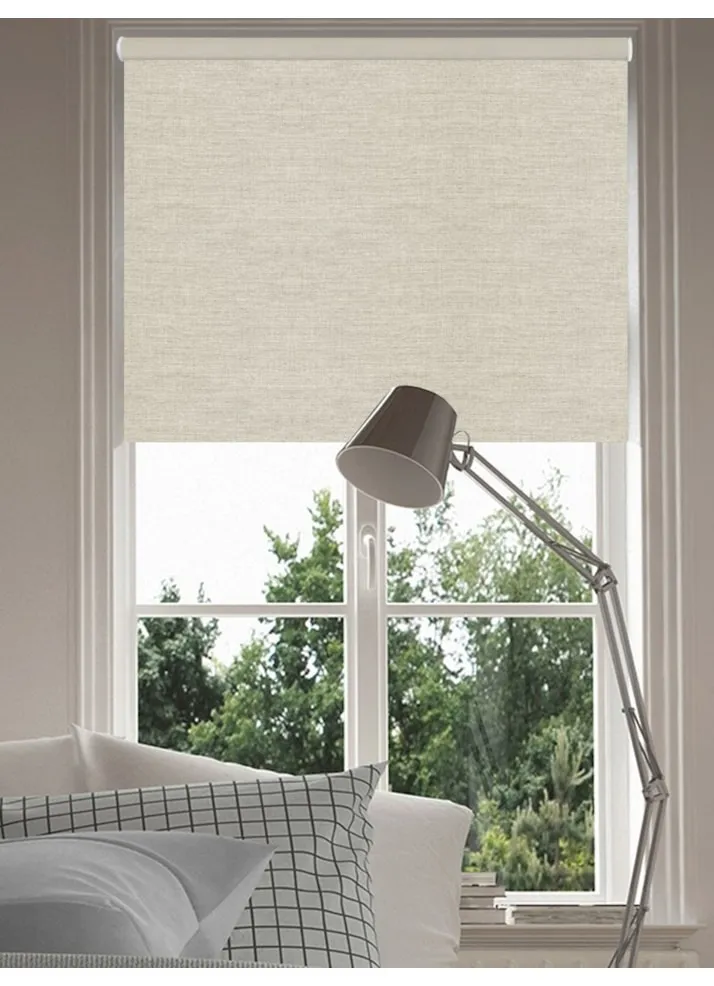 Grey Linen Blackout Thermal Roller Blind
