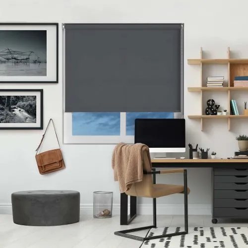 Luxe Charcoal Roller Blind