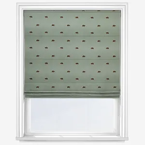 Sophie Allport Hedgehogs Pale Green Roman Blind