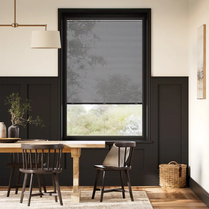 Perfect Fit L-shaped Studio Space Grey Venetian Blind - 25mm Slat