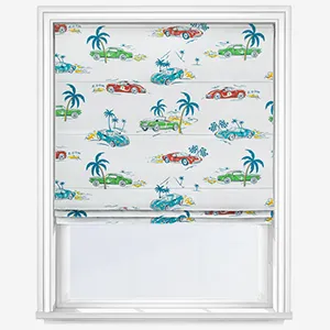Cath Kidston Fast Cars Cream Roman Blind