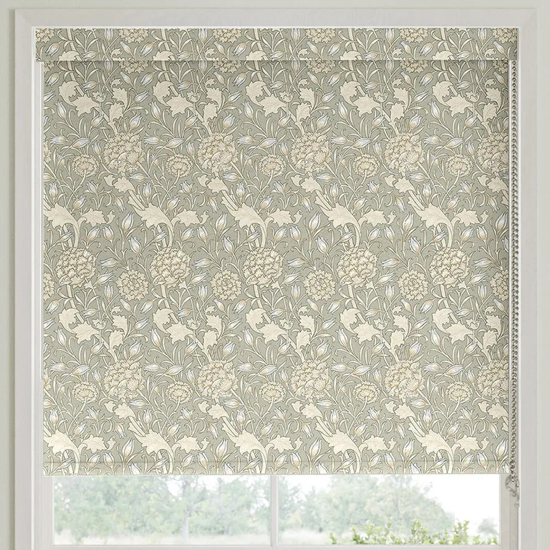 William Morris Wild Tulip Made To Measure Blackout Roller Blind Sage